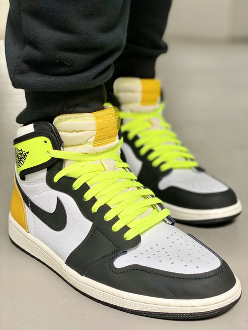 Jordan 1 Laces Basics Flat Thin - Yellow Volt Laces for Volt Gold AJ1 Air Jordan 1